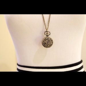 Watch necklace, gold and silver colors available